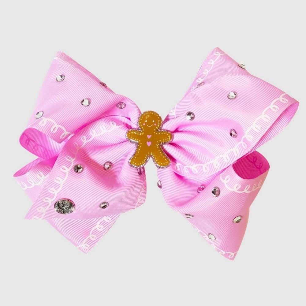 JoJo Siwa Gingerbread Hair Clip nwt Bow - Light Pink